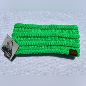 C.C Brand Neon Lime Ponytail Headband. NWT